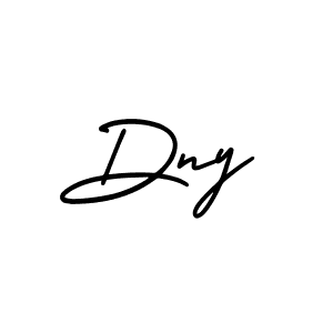 You should practise on your own different ways (AmerikaSignatureDemo-Regular) to write your name (Dny) in signature. don't let someone else do it for you. Dny signature style 3 images and pictures png