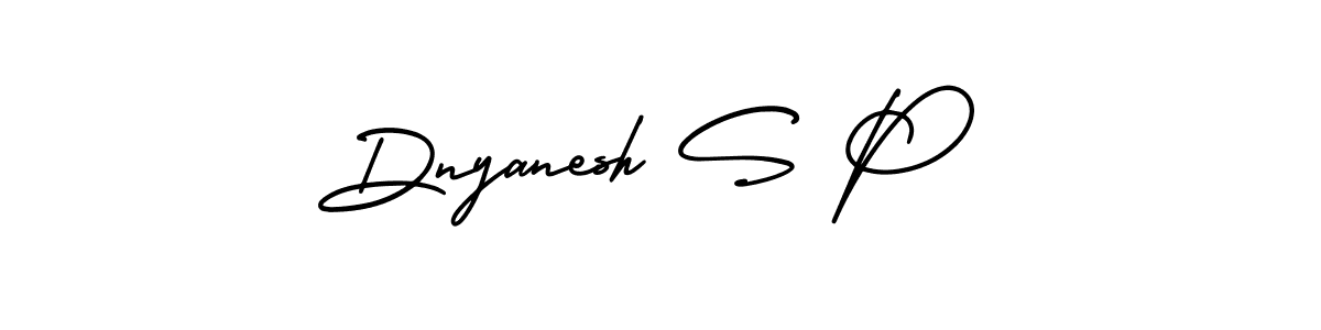 Make a beautiful signature design for name Dnyanesh S P. With this signature (AmerikaSignatureDemo-Regular) style, you can create a handwritten signature for free. Dnyanesh S P signature style 3 images and pictures png