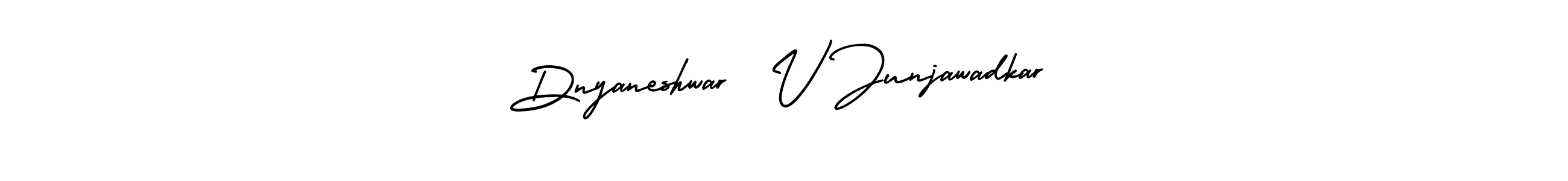 How to make Dnyaneshwar  V Junjawadkar signature? AmerikaSignatureDemo-Regular is a professional autograph style. Create handwritten signature for Dnyaneshwar  V Junjawadkar name. Dnyaneshwar  V Junjawadkar signature style 3 images and pictures png