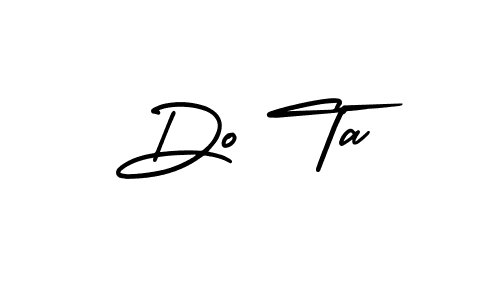 The best way (AmerikaSignatureDemo-Regular) to make a short signature is to pick only two or three words in your name. The name Do Ta include a total of six letters. For converting this name. Do Ta signature style 3 images and pictures png