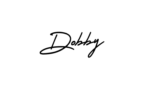 You should practise on your own different ways (AmerikaSignatureDemo-Regular) to write your name (Dobby) in signature. don't let someone else do it for you. Dobby signature style 3 images and pictures png