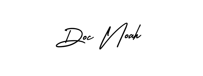 You should practise on your own different ways (AmerikaSignatureDemo-Regular) to write your name (Doc Noah) in signature. don't let someone else do it for you. Doc Noah signature style 3 images and pictures png