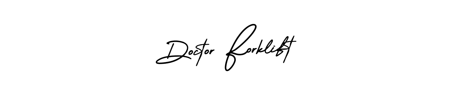 AmerikaSignatureDemo-Regular is a professional signature style that is perfect for those who want to add a touch of class to their signature. It is also a great choice for those who want to make their signature more unique. Get Doctor Forklift name to fancy signature for free. Doctor Forklift signature style 3 images and pictures png