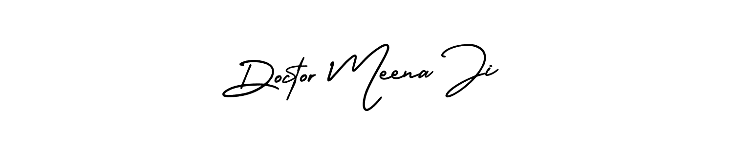 How to make Doctor Meena Ji name signature. Use AmerikaSignatureDemo-Regular style for creating short signs online. This is the latest handwritten sign. Doctor Meena Ji signature style 3 images and pictures png