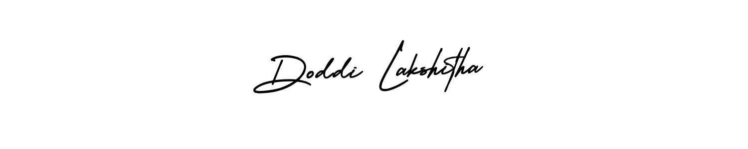 This is the best signature style for the Doddi Lakshitha name. Also you like these signature font (AmerikaSignatureDemo-Regular). Mix name signature. Doddi Lakshitha signature style 3 images and pictures png