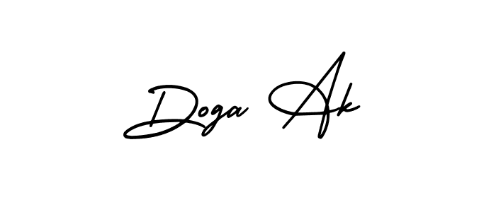 How to make Doga Ak name signature. Use AmerikaSignatureDemo-Regular style for creating short signs online. This is the latest handwritten sign. Doga Ak signature style 3 images and pictures png