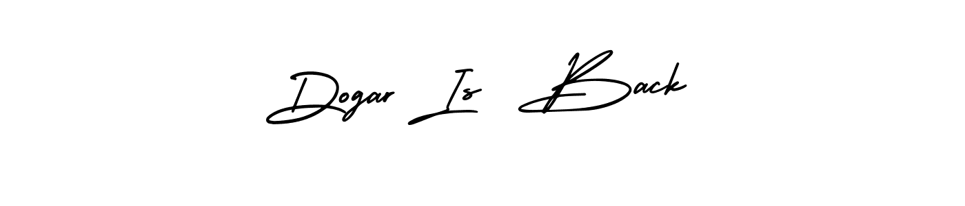 Make a short Dogar Is  Back signature style. Manage your documents anywhere anytime using AmerikaSignatureDemo-Regular. Create and add eSignatures, submit forms, share and send files easily. Dogar Is  Back signature style 3 images and pictures png
