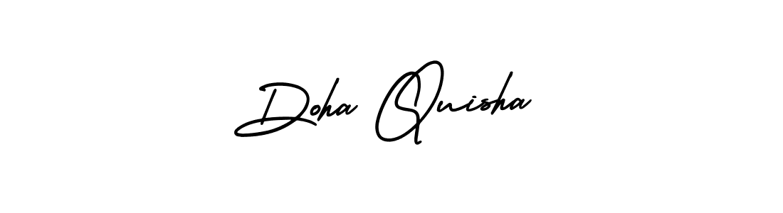 AmerikaSignatureDemo-Regular is a professional signature style that is perfect for those who want to add a touch of class to their signature. It is also a great choice for those who want to make their signature more unique. Get Doha Quisha name to fancy signature for free. Doha Quisha signature style 3 images and pictures png