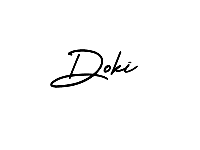 The best way (AmerikaSignatureDemo-Regular) to make a short signature is to pick only two or three words in your name. The name Doki include a total of six letters. For converting this name. Doki signature style 3 images and pictures png