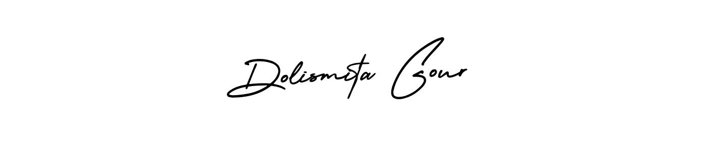 Make a beautiful signature design for name Dolismita Gour. With this signature (AmerikaSignatureDemo-Regular) style, you can create a handwritten signature for free. Dolismita Gour signature style 3 images and pictures png