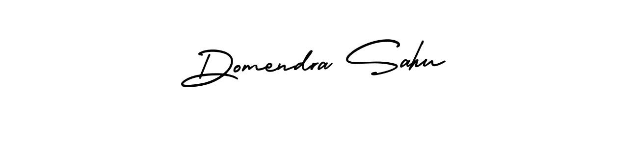 Make a short Domendra Sahu signature style. Manage your documents anywhere anytime using AmerikaSignatureDemo-Regular. Create and add eSignatures, submit forms, share and send files easily. Domendra Sahu signature style 3 images and pictures png