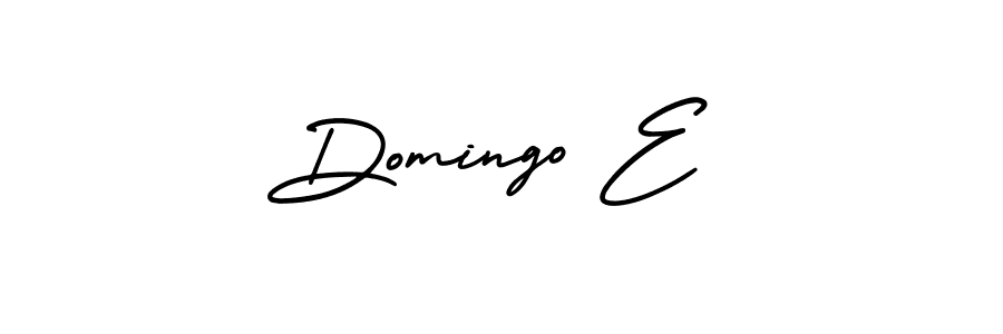 Domingo E stylish signature style. Best Handwritten Sign (AmerikaSignatureDemo-Regular) for my name. Handwritten Signature Collection Ideas for my name Domingo E. Domingo E signature style 3 images and pictures png