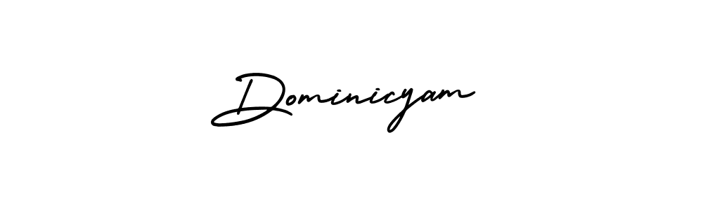 How to make Dominicyam signature? AmerikaSignatureDemo-Regular is a professional autograph style. Create handwritten signature for Dominicyam name. Dominicyam signature style 3 images and pictures png