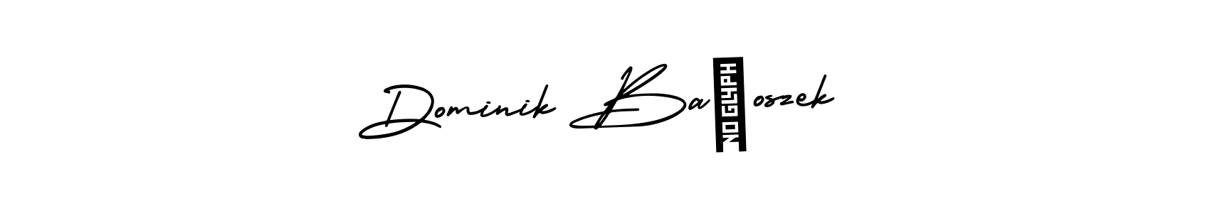 AmerikaSignatureDemo-Regular is a professional signature style that is perfect for those who want to add a touch of class to their signature. It is also a great choice for those who want to make their signature more unique. Get Dominik Bałoszek name to fancy signature for free. Dominik Bałoszek signature style 3 images and pictures png
