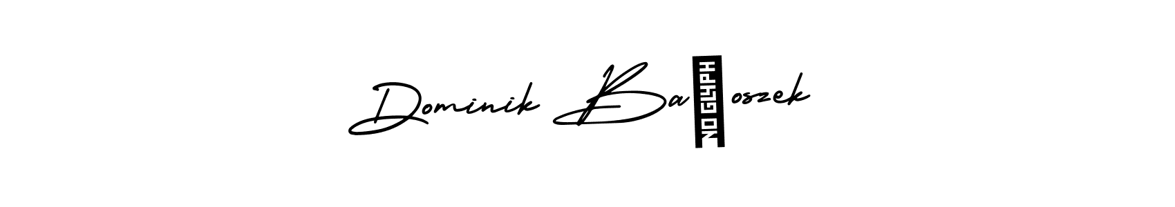 This is the best signature style for the Dominik Bałoszek name. Also you like these signature font (AmerikaSignatureDemo-Regular). Mix name signature. Dominik Bałoszek signature style 3 images and pictures png