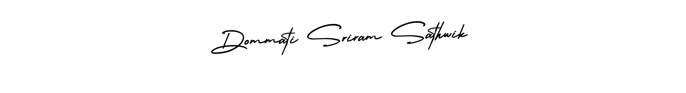 Make a beautiful signature design for name Dommati Sriram Sathwik. Use this online signature maker to create a handwritten signature for free. Dommati Sriram Sathwik signature style 3 images and pictures png