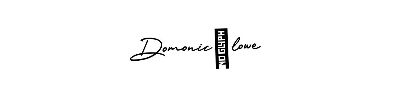 How to make Domonic lowe name signature. Use AmerikaSignatureDemo-Regular style for creating short signs online. This is the latest handwritten sign. Domonic lowe signature style 3 images and pictures png