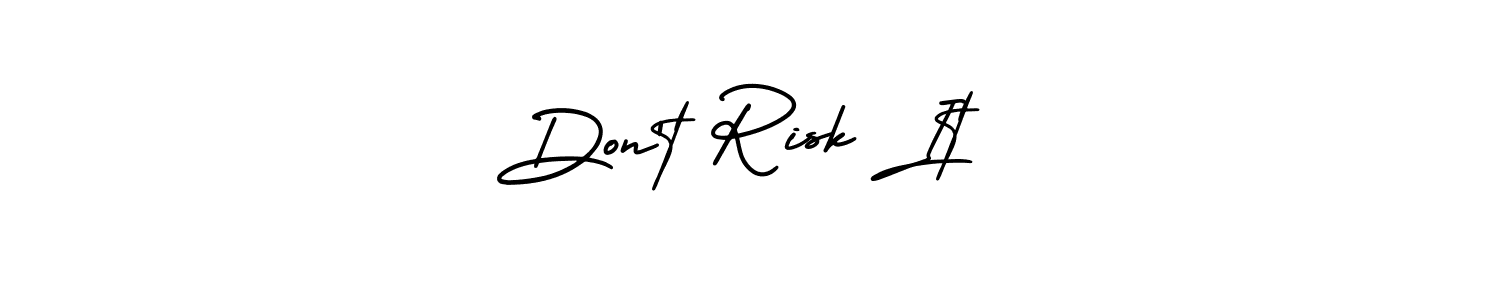 How to Draw Don’t Risk It signature style? AmerikaSignatureDemo-Regular is a latest design signature styles for name Don’t Risk It. Don’t Risk It signature style 3 images and pictures png