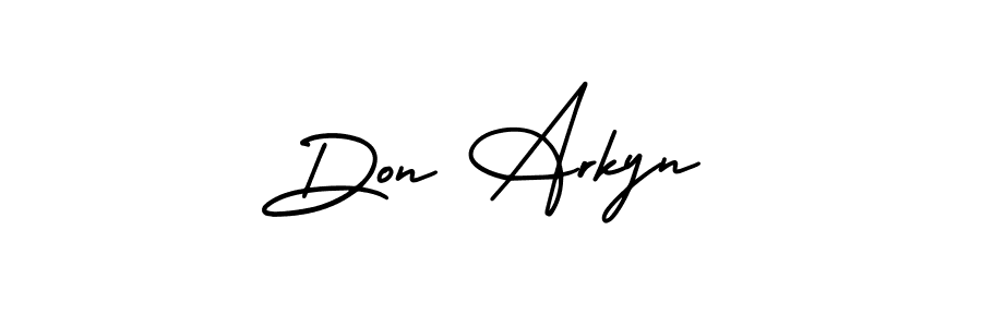 Make a short Don Arkyn signature style. Manage your documents anywhere anytime using AmerikaSignatureDemo-Regular. Create and add eSignatures, submit forms, share and send files easily. Don Arkyn signature style 3 images and pictures png