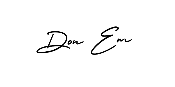 It looks lik you need a new signature style for name Don Em. Design unique handwritten (AmerikaSignatureDemo-Regular) signature with our free signature maker in just a few clicks. Don Em signature style 3 images and pictures png