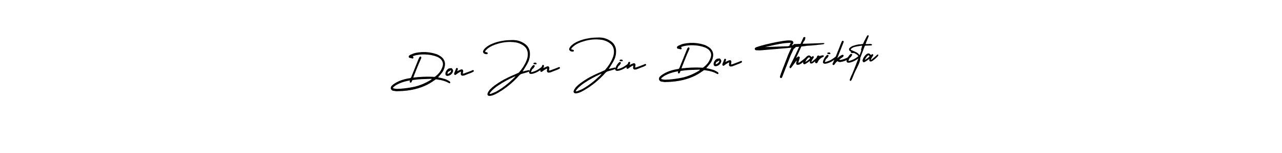 Design your own signature with our free online signature maker. With this signature software, you can create a handwritten (AmerikaSignatureDemo-Regular) signature for name Don Jin Jin Don Tharikita. Don Jin Jin Don Tharikita signature style 3 images and pictures png