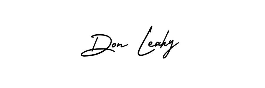 You should practise on your own different ways (AmerikaSignatureDemo-Regular) to write your name (Don Leahy) in signature. don't let someone else do it for you. Don Leahy signature style 3 images and pictures png