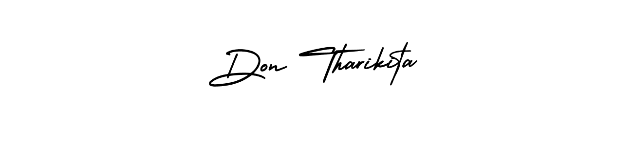 Similarly AmerikaSignatureDemo-Regular is the best handwritten signature design. Signature creator online .You can use it as an online autograph creator for name Don Tharikita. Don Tharikita signature style 3 images and pictures png