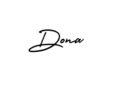 Use a signature maker to create a handwritten signature online. With this signature software, you can design (AmerikaSignatureDemo-Regular) your own signature for name Dona. Dona signature style 3 images and pictures png