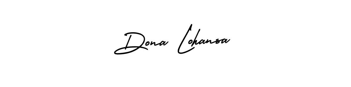 AmerikaSignatureDemo-Regular is a professional signature style that is perfect for those who want to add a touch of class to their signature. It is also a great choice for those who want to make their signature more unique. Get Dona Lohansa name to fancy signature for free. Dona Lohansa signature style 3 images and pictures png