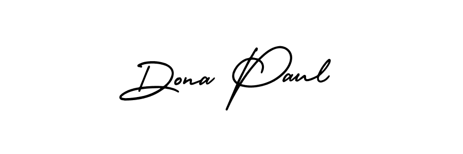 Dona Paul stylish signature style. Best Handwritten Sign (AmerikaSignatureDemo-Regular) for my name. Handwritten Signature Collection Ideas for my name Dona Paul. Dona Paul signature style 3 images and pictures png