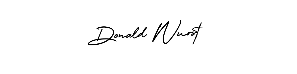 How to make Donald Wurst name signature. Use AmerikaSignatureDemo-Regular style for creating short signs online. This is the latest handwritten sign. Donald Wurst signature style 3 images and pictures png