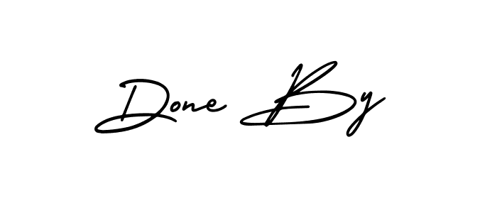 Make a beautiful signature design for name Done By. With this signature (AmerikaSignatureDemo-Regular) style, you can create a handwritten signature for free. Done By signature style 3 images and pictures png