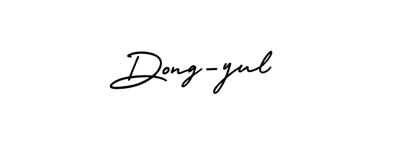 Create a beautiful signature design for name Dong-yul. With this signature (AmerikaSignatureDemo-Regular) fonts, you can make a handwritten signature for free. Dong-yul signature style 3 images and pictures png