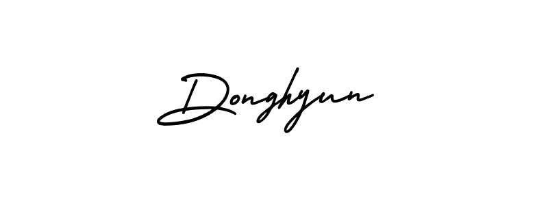 Donghyun stylish signature style. Best Handwritten Sign (AmerikaSignatureDemo-Regular) for my name. Handwritten Signature Collection Ideas for my name Donghyun. Donghyun signature style 3 images and pictures png