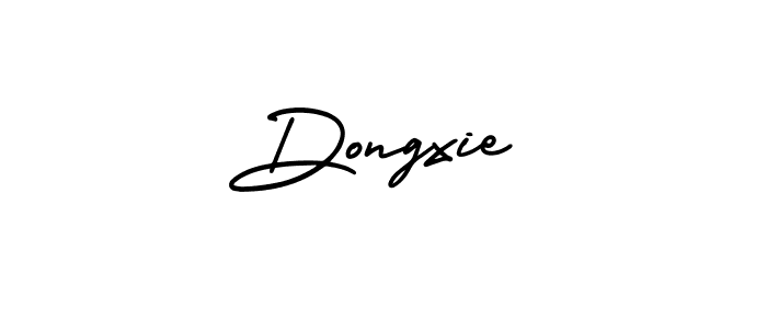 The best way (AmerikaSignatureDemo-Regular) to make a short signature is to pick only two or three words in your name. The name Dongxie include a total of six letters. For converting this name. Dongxie signature style 3 images and pictures png