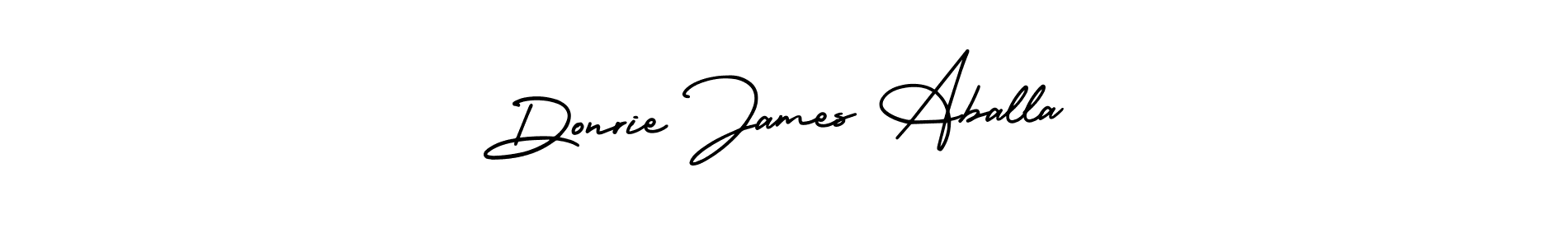 Donrie James Aballa stylish signature style. Best Handwritten Sign (AmerikaSignatureDemo-Regular) for my name. Handwritten Signature Collection Ideas for my name Donrie James Aballa. Donrie James Aballa signature style 3 images and pictures png