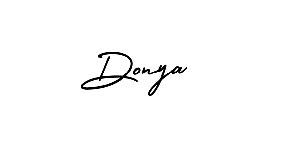 Donya  stylish signature style. Best Handwritten Sign (AmerikaSignatureDemo-Regular) for my name. Handwritten Signature Collection Ideas for my name Donya . Donya  signature style 3 images and pictures png