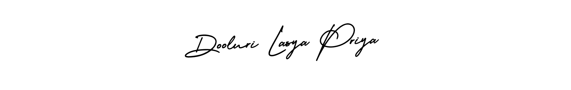 This is the best signature style for the Dooluri Lasya Priya name. Also you like these signature font (AmerikaSignatureDemo-Regular). Mix name signature. Dooluri Lasya Priya signature style 3 images and pictures png