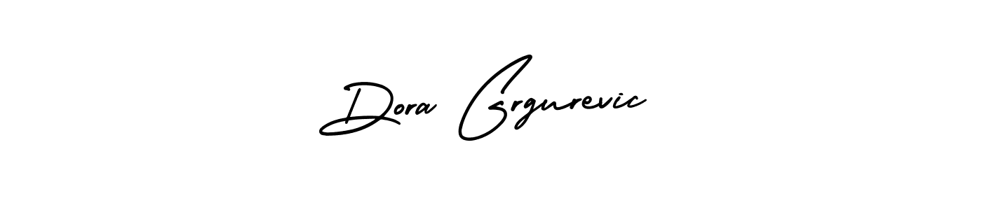 The best way (AmerikaSignatureDemo-Regular) to make a short signature is to pick only two or three words in your name. The name Dora Grgurevic include a total of six letters. For converting this name. Dora Grgurevic signature style 3 images and pictures png