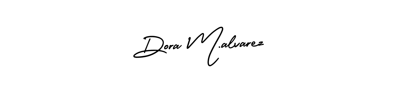 The best way (AmerikaSignatureDemo-Regular) to make a short signature is to pick only two or three words in your name. The name Dora M.alvarez include a total of six letters. For converting this name. Dora M.alvarez signature style 3 images and pictures png