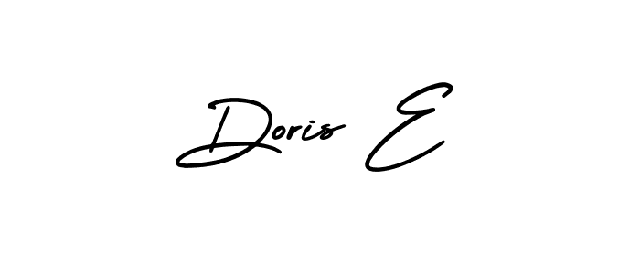 Use a signature maker to create a handwritten signature online. With this signature software, you can design (AmerikaSignatureDemo-Regular) your own signature for name Doris E. Doris E signature style 3 images and pictures png