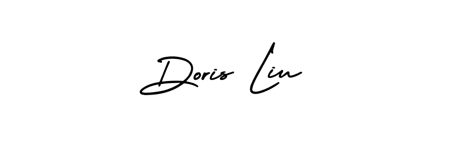 How to make Doris Liu name signature. Use AmerikaSignatureDemo-Regular style for creating short signs online. This is the latest handwritten sign. Doris Liu signature style 3 images and pictures png