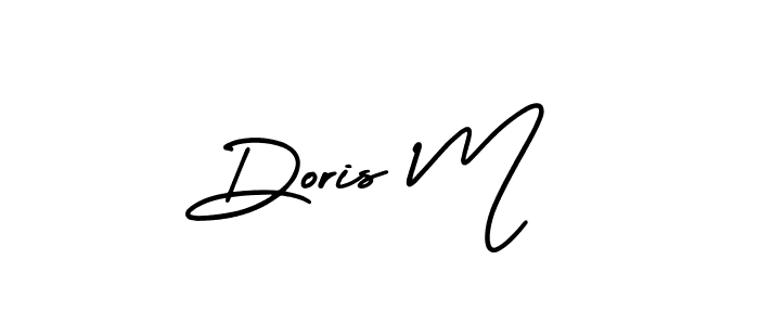 Make a beautiful signature design for name Doris M. With this signature (AmerikaSignatureDemo-Regular) style, you can create a handwritten signature for free. Doris M signature style 3 images and pictures png