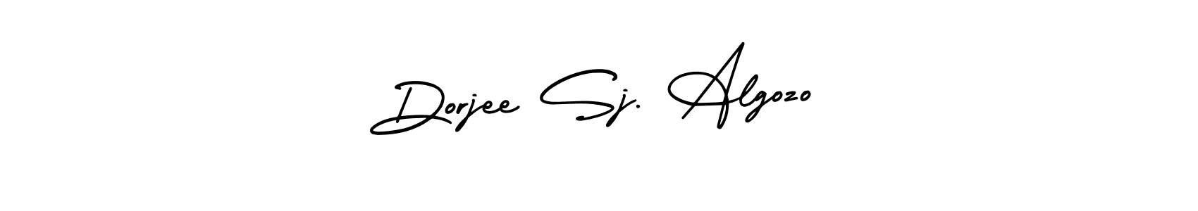 This is the best signature style for the Dorjee Sj. Algozo name. Also you like these signature font (AmerikaSignatureDemo-Regular). Mix name signature. Dorjee Sj. Algozo signature style 3 images and pictures png