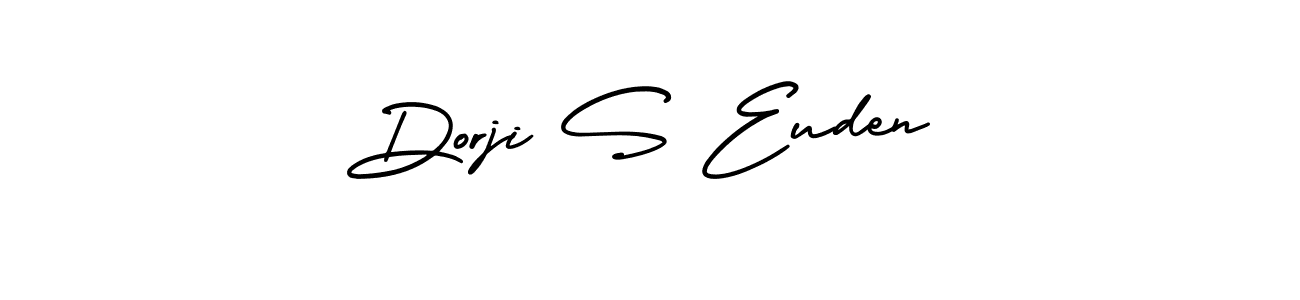 Dorji S Euden stylish signature style. Best Handwritten Sign (AmerikaSignatureDemo-Regular) for my name. Handwritten Signature Collection Ideas for my name Dorji S Euden. Dorji S Euden signature style 3 images and pictures png