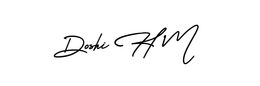 Design your own signature with our free online signature maker. With this signature software, you can create a handwritten (AmerikaSignatureDemo-Regular) signature for name Doshi H M. Doshi H M signature style 3 images and pictures png