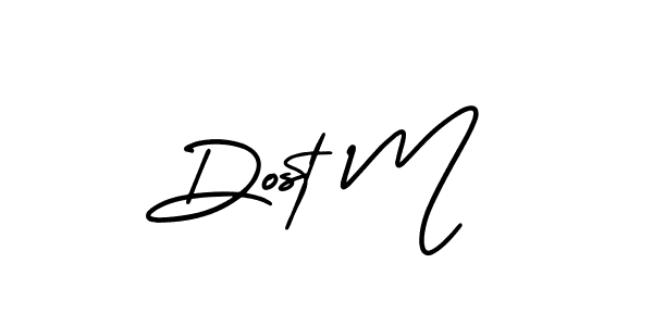 Make a beautiful signature design for name Dost M. Use this online signature maker to create a handwritten signature for free. Dost M signature style 3 images and pictures png