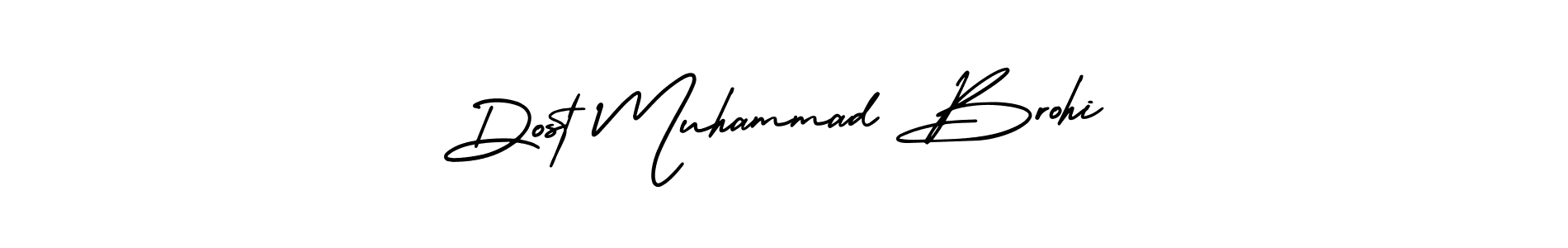 How to Draw Dost Muhammad Brohi signature style? AmerikaSignatureDemo-Regular is a latest design signature styles for name Dost Muhammad Brohi. Dost Muhammad Brohi signature style 3 images and pictures png