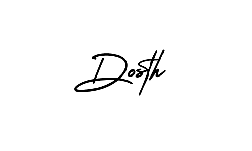 Design your own signature with our free online signature maker. With this signature software, you can create a handwritten (AmerikaSignatureDemo-Regular) signature for name Dosth. Dosth signature style 3 images and pictures png