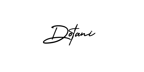 How to Draw Dotani signature style? AmerikaSignatureDemo-Regular is a latest design signature styles for name Dotani. Dotani signature style 3 images and pictures png